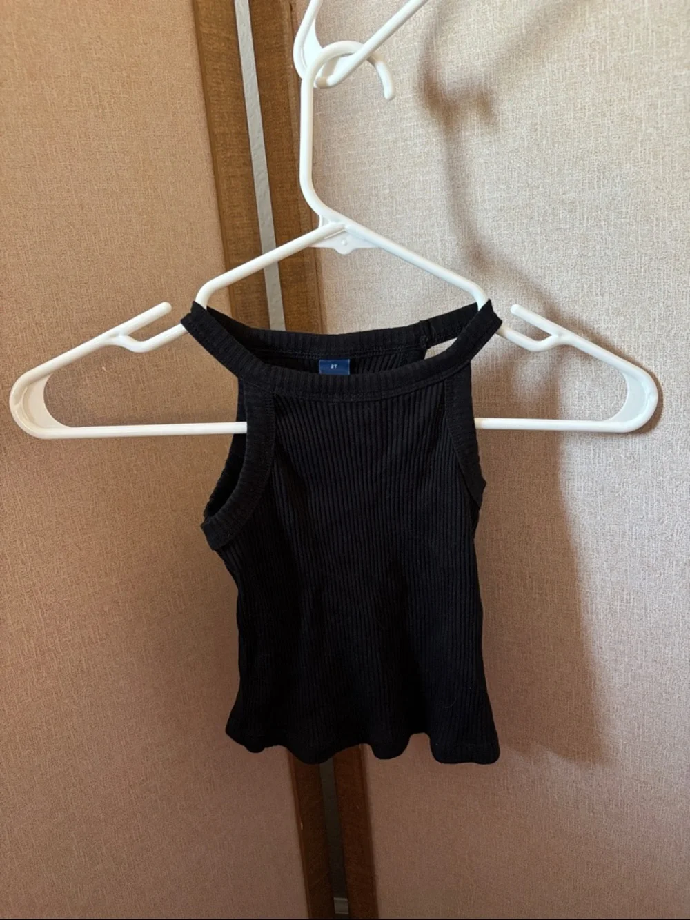 Old Navy Black Ribbed High-Neck Tank Top 2T